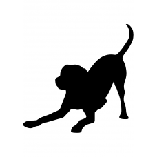 Honden muursticker: 10028 - Hond spelend