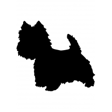 Honden muursticker: 10034 - Terrier hondje