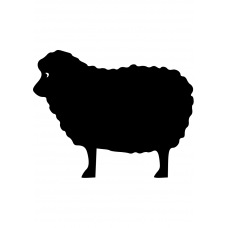 Boerderijdieren muursticker: 10045 - Schaap