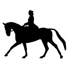 Dressuur muursticker: 10166 - Dressuurpaard galop links