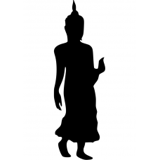 Spiritueel muursticker: 10023 - Boeddha wijzend