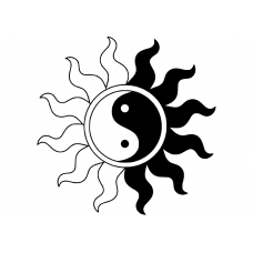 Natuur muursticker: 10143 - Yin en yang zon open