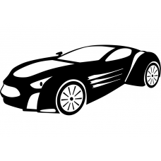 Auto muursticker: 10240 - Supercar sportauto striping