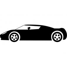 Auto muursticker: 10247 - Supercar raceauto opzij