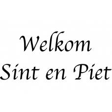 Teksten muursticker: 10189 - Welkom Sint en Piet tekst